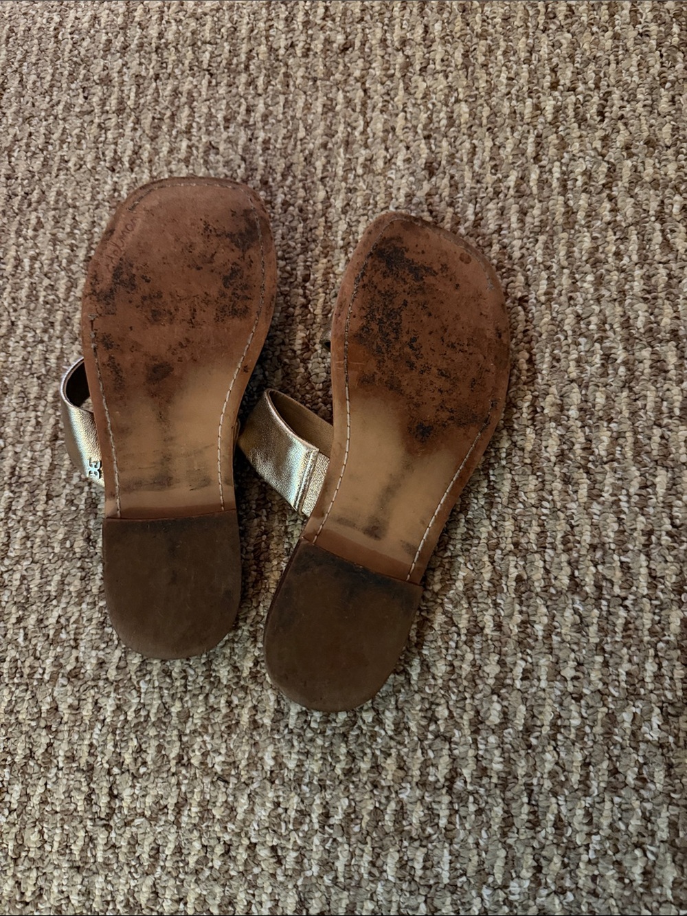 Sam Edelman Haydee Gold Sandals - Picture 2 of 3